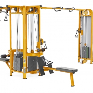 china gym fitness Multi Station Gym Equipment Multi Jungle 5 Stacks Gym Body Building Equipment