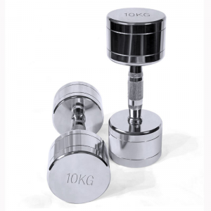 china fitness equipment  Chrome Dumbbell 1-10kg Fitness Equipment Steel Dumbbell Fixed Dumbbells