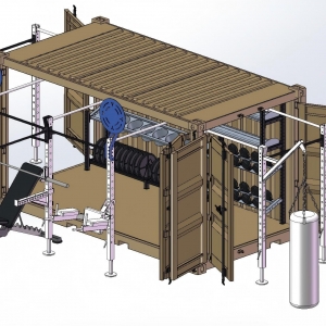 China outdoor fitness container equipments 