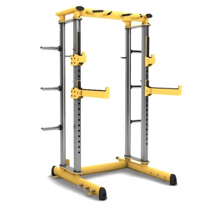 china gyms80 fitness Commercial Half Squat Rack Safety Fitness Power Gym with Smith Machine Indoor Bodybuilding Steel Rack